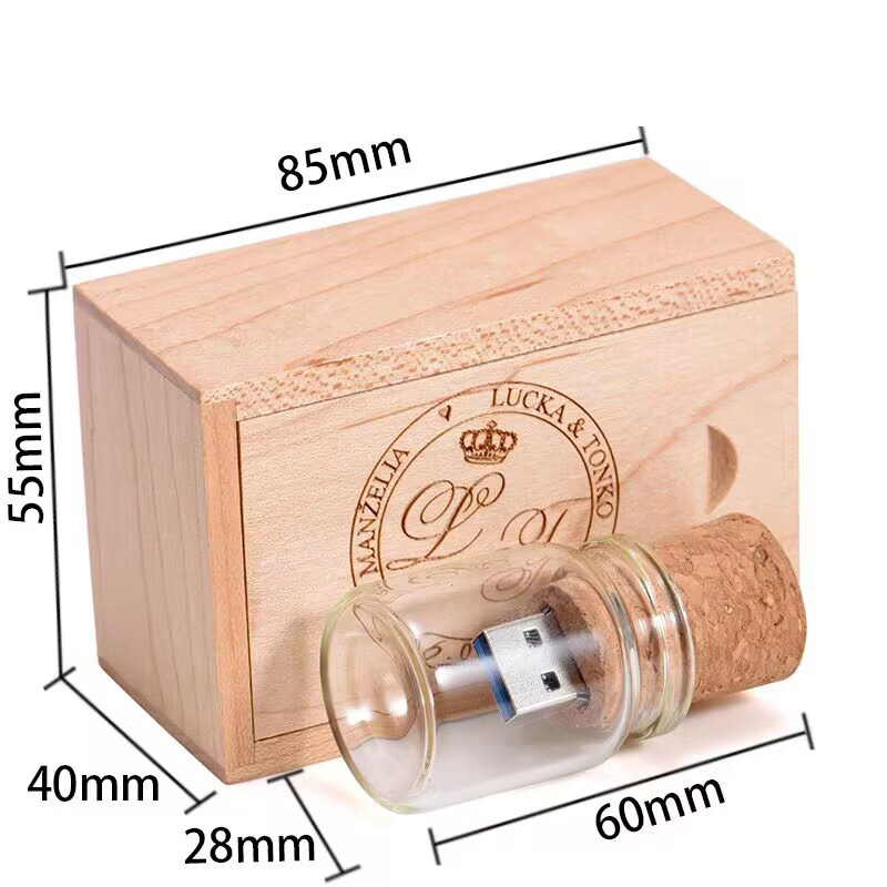 Wooden Wish Drift Bottle USB Disk photo 5