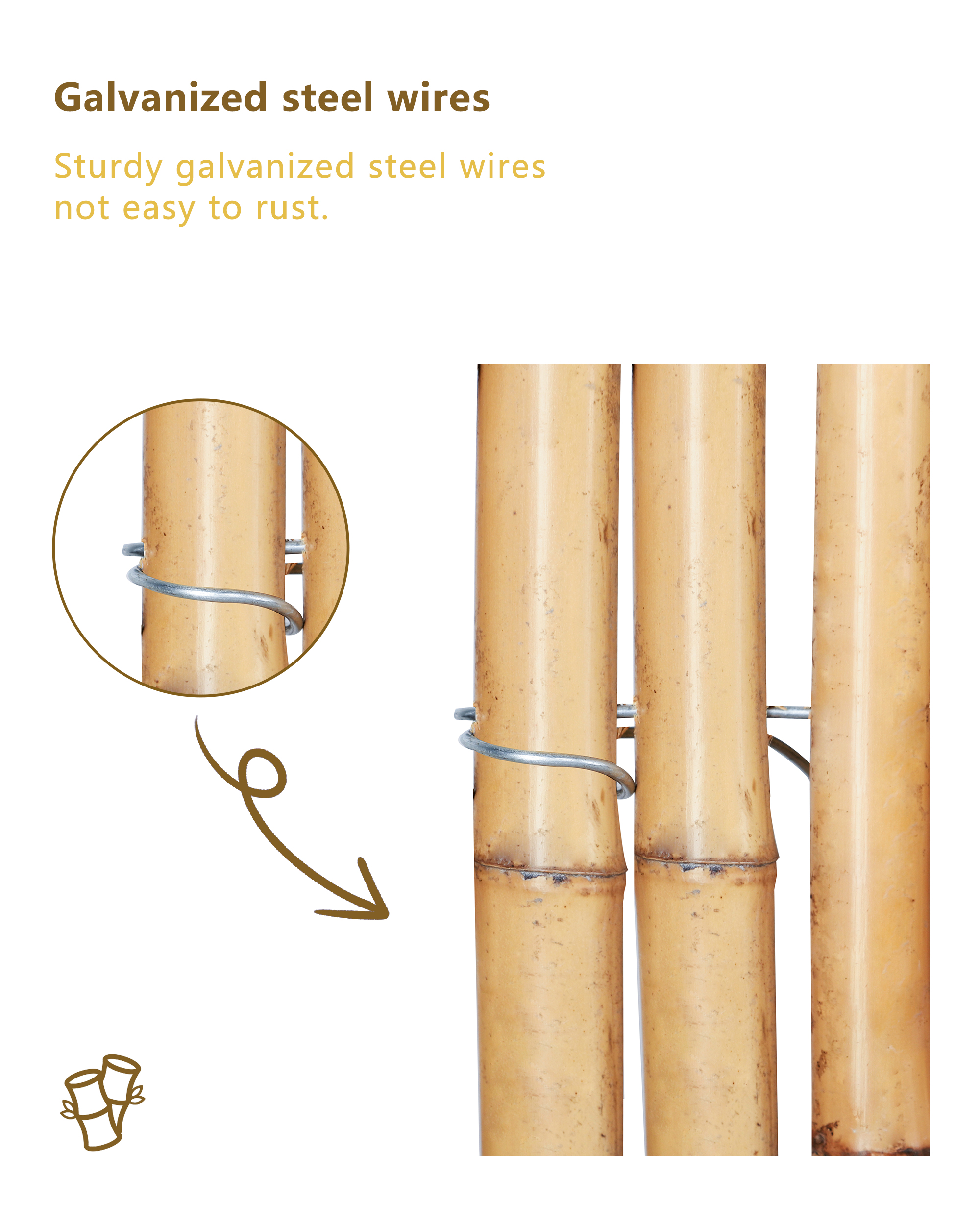 Natural Bamboo Fence Roll 4FT X 6FT , Outside Bamboo Privacy Fencing, Natural Privacy Screen Panels For Garden, Outdoor Self-pickup Only photo 3