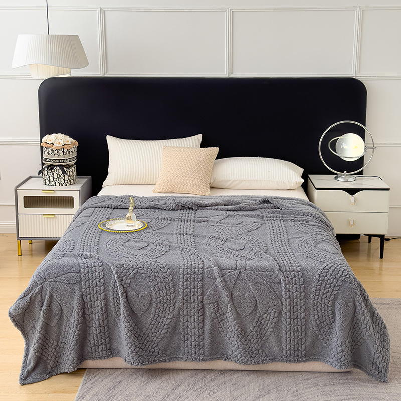 1PC Plush Throw Blanket, Soft Fuzzy Flannel Blanket, Cozy Warm Blanket For Bed Sofa Bedroom, All Season Use photo 1
