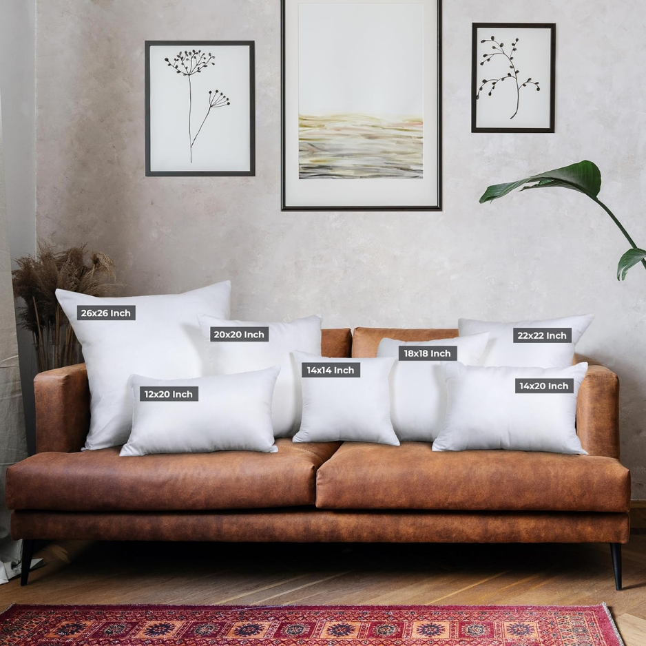 Set Of 4 Decorative Throw Pillow Inserts, 18x18 Inch photo 3