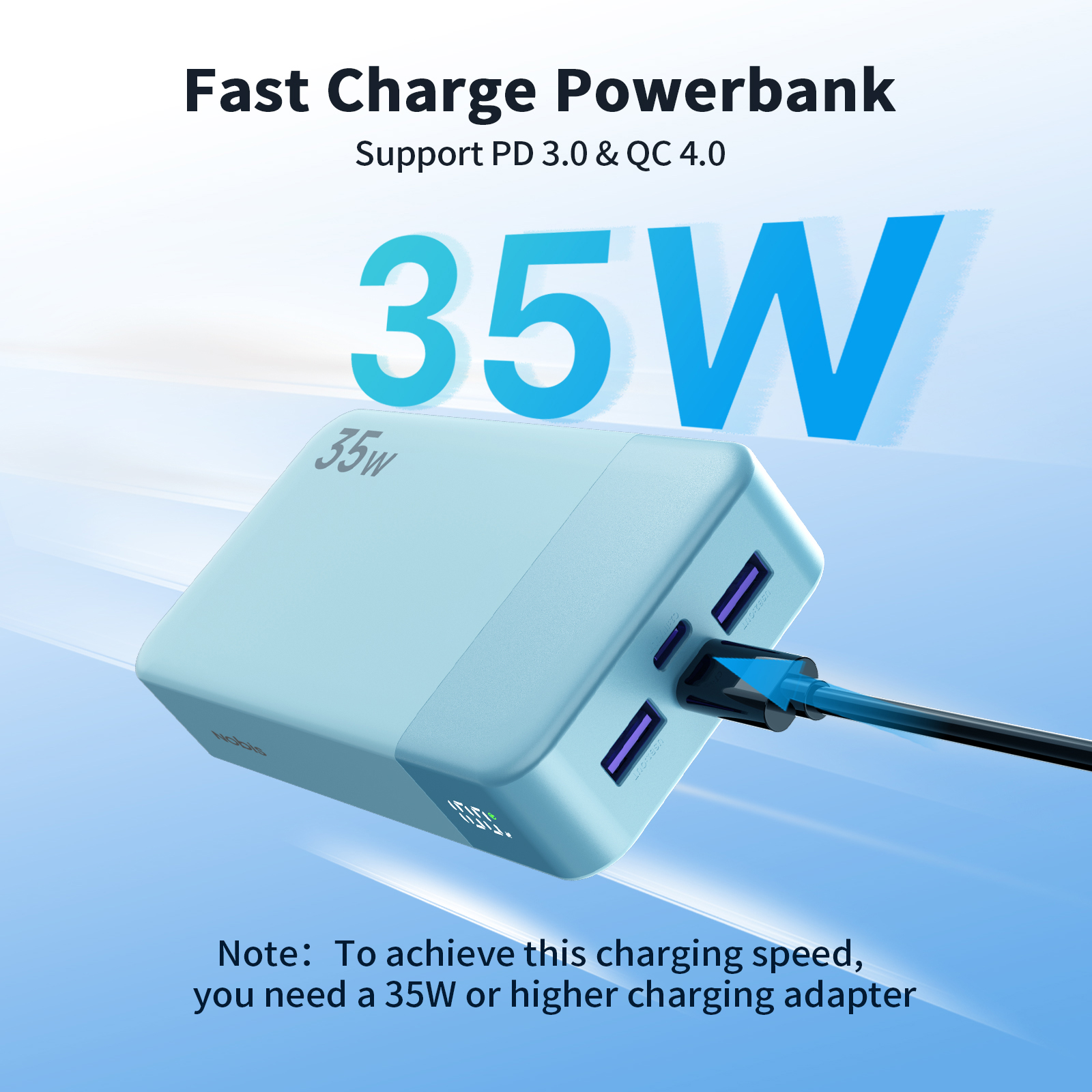 Australia Overseas Warehouse N OBIS 35W 20000mAh Type-C Fast Charging Portable Power Bank For Phone photo 1