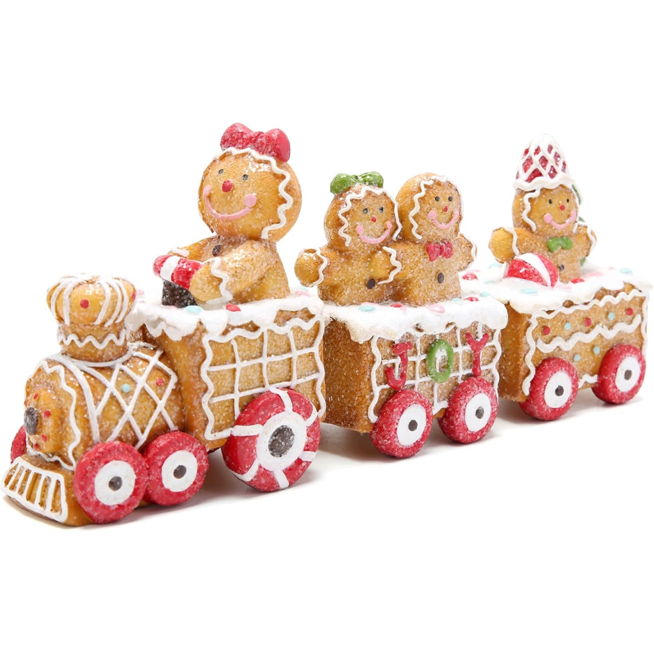 9.25IN Gingerbread Train Figurine, Home Tabletop Decor For Christmas photo 1