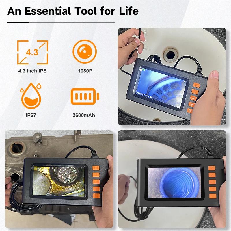 Dual-Lens Endoscope With Light, 4.3-Inch Screen, 32GB Memory Card, 16.5 Feet photo 6