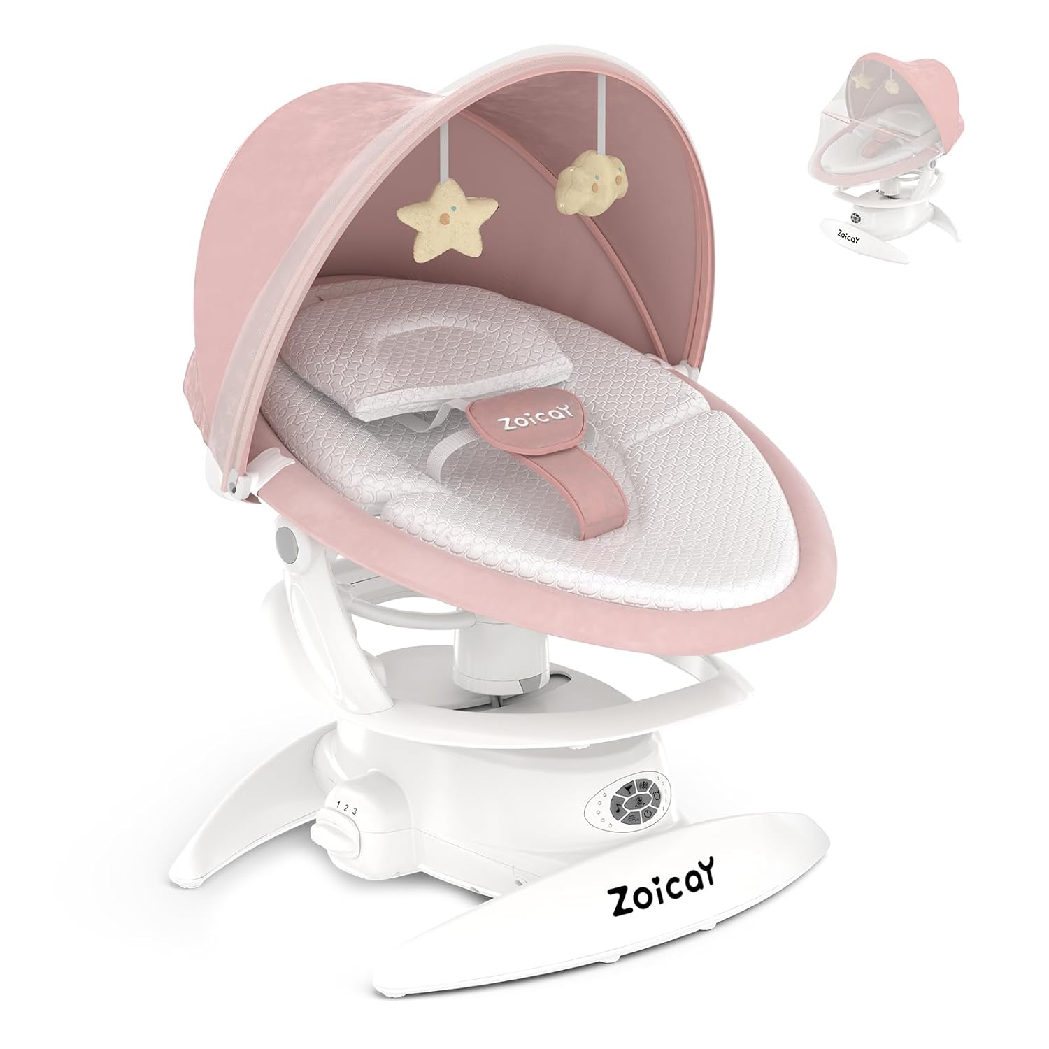 Baby Swing For Infants With Motion Detection, Electric Baby Swing With 3 Swing Modes, 12 Lullabies  5-Speeds photo 2