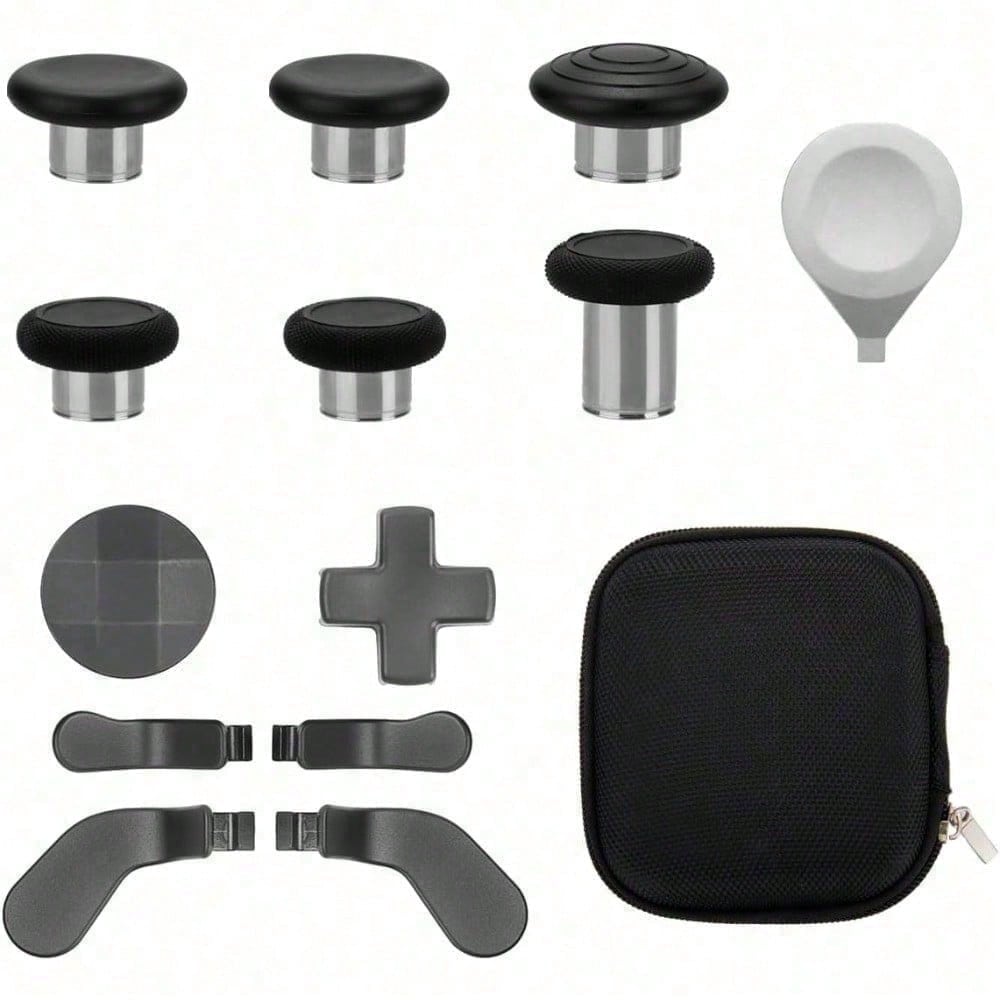 Elite 13 In 1 Metal Thumb Sticks Series, 2 Controller Accessory Sets, Gaming Accessory Replacement With Metal Mod 6 Swap Joysticks, 4 Paddles, 2 D Pads, 1 Tool photo 1