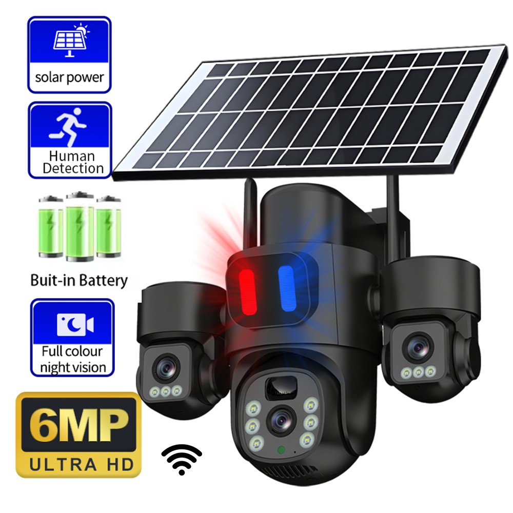 3-in-1 Wireless Solar Camera 360  Waterproof Durable Outdoor Energy Saving WIFI photo 7