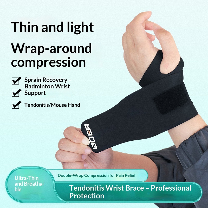 Wrist Guard For Men And Women Thin Wrist Sprain Tendon Sheath Special Sports Fitness Tennis Badminton Office Strline Wrist Guard photo 1