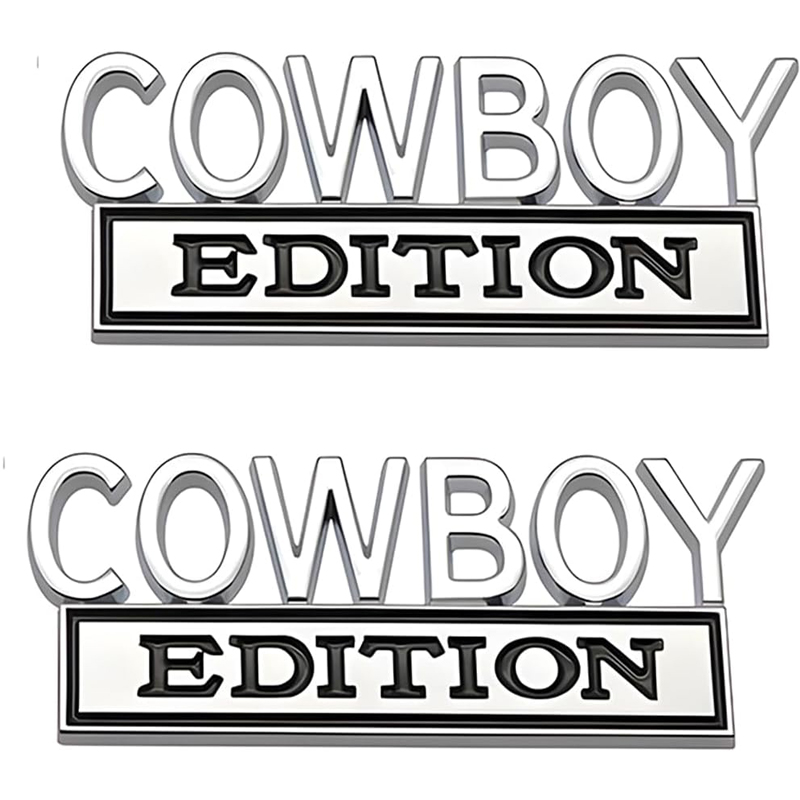 2pack Cowboy Edition Emblems, Seabee Emblem 3D Badge Decal Car Truck SUV,Refrigerator Sticker,Window Display Stickers,Bicycles, Laptops, Fridges photo 2