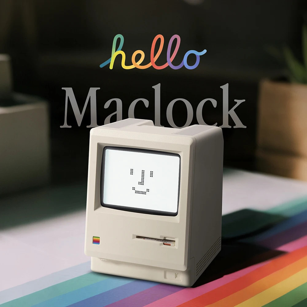 Retro Maclock Macintosh Alarm Clock A Classic Desktop Ornament Digital Clock photo 4