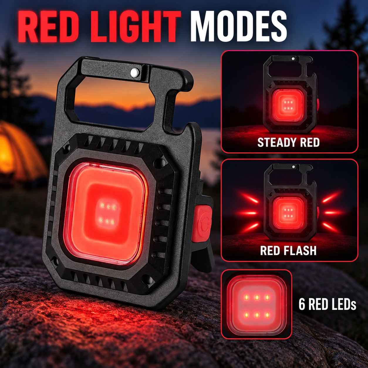 Rechargeable Magnetic Battery Display Type C LED Work Light Hanging Hook W5130 670LM COB Flashlight photo 3