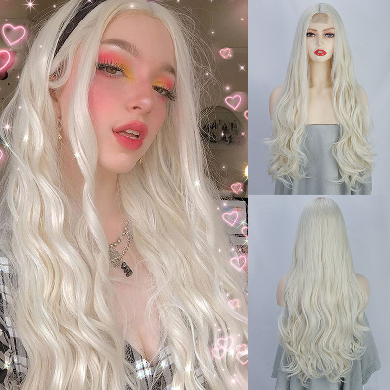 Small Lace Front Lace Chemical Fiber Headgear Long photo 1