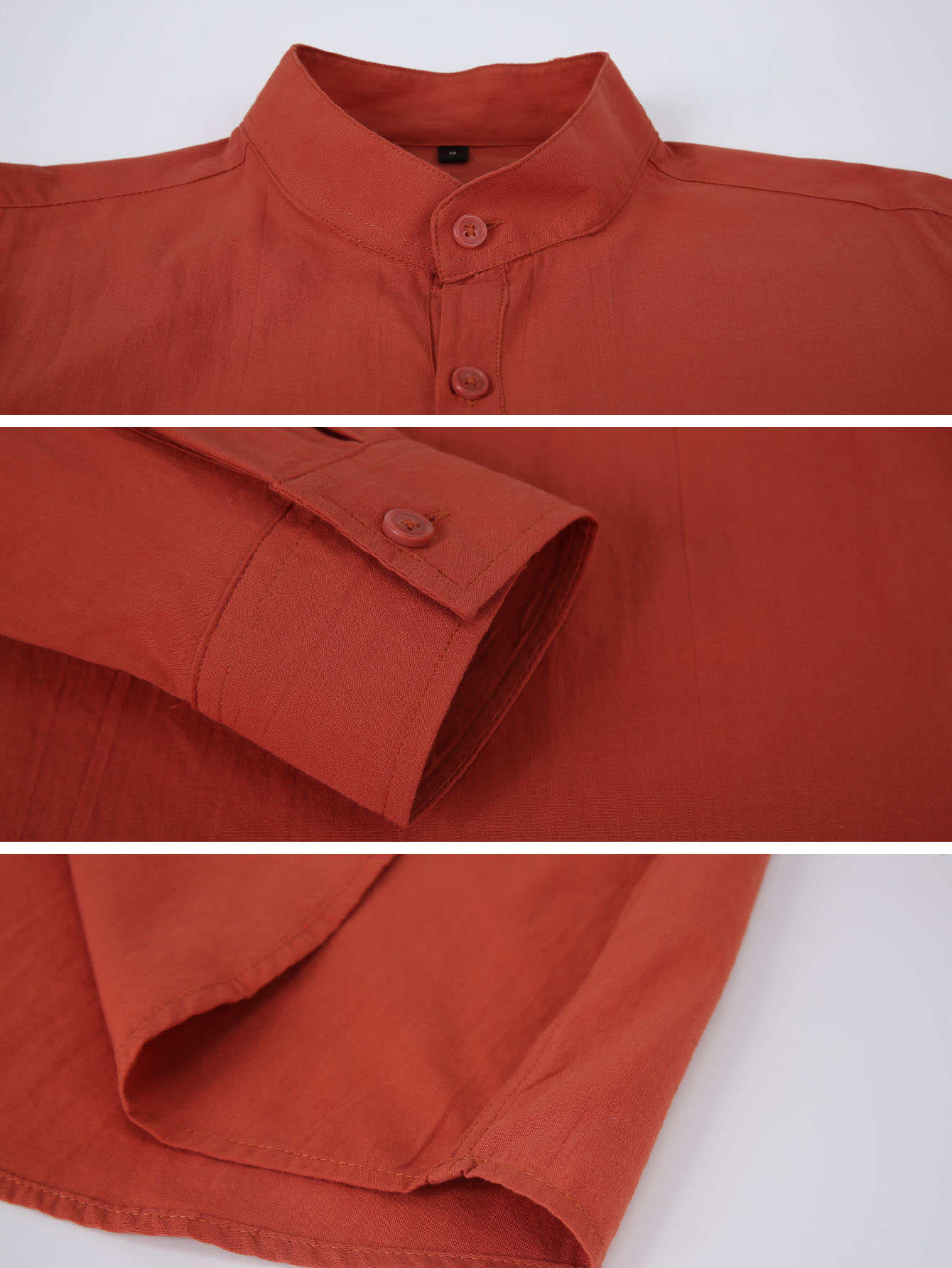 High Quality Soft Touch Men's Henley Collar Shirt - All Match Essential Wardrobe photo 8