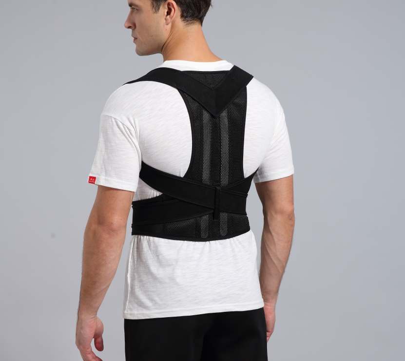 Cross-border Anti-kyphosis Back Adult Straightening Belt For Men And Women Breathable Clavicle Belt Corrector Straight Back Straightening Belt photo 1