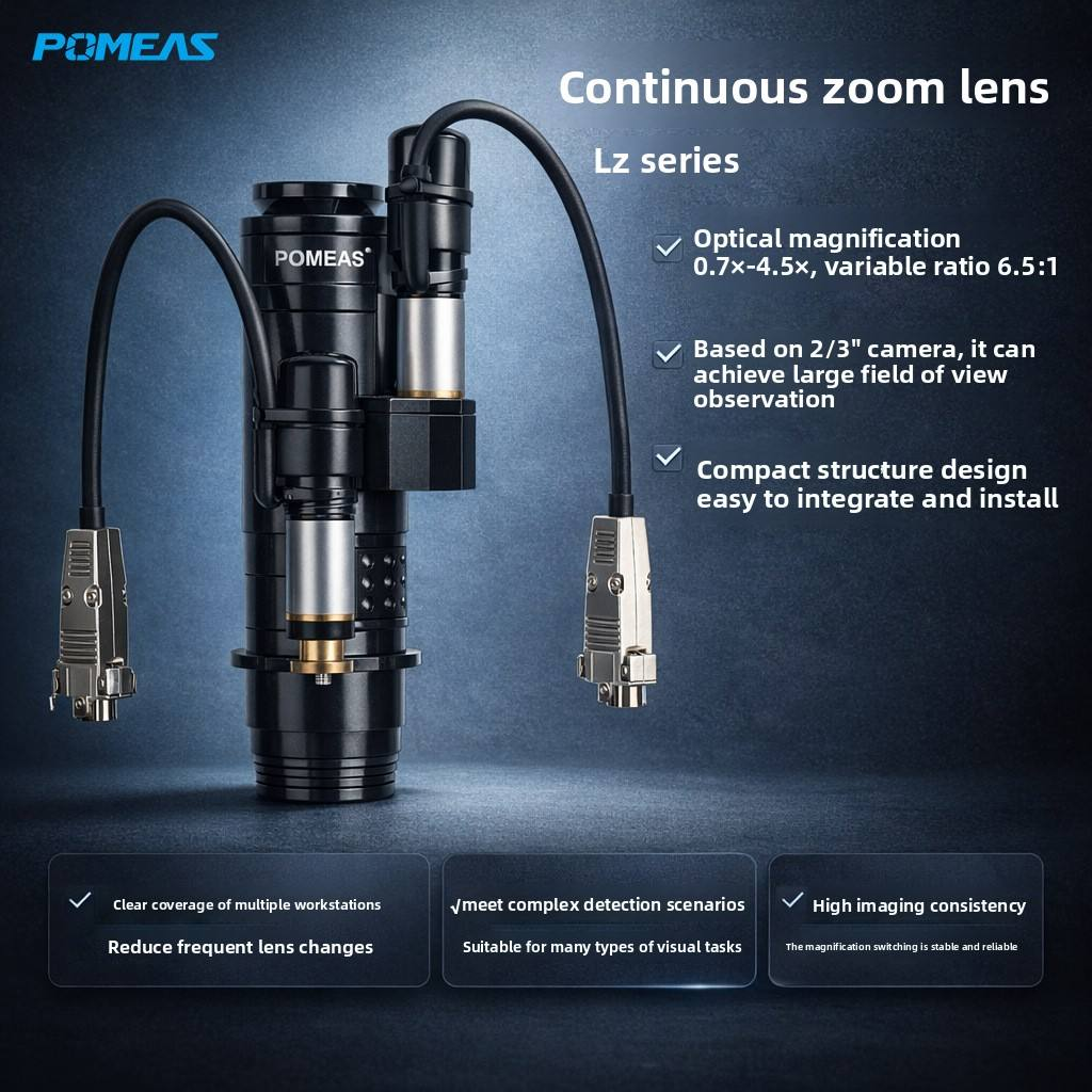 6.5X Motorized Continuous Zoom Lens With Coaxial Illumination 0.7X-4.5X RS232 C Mount For Machine Vision LZ-650105 photo 5
