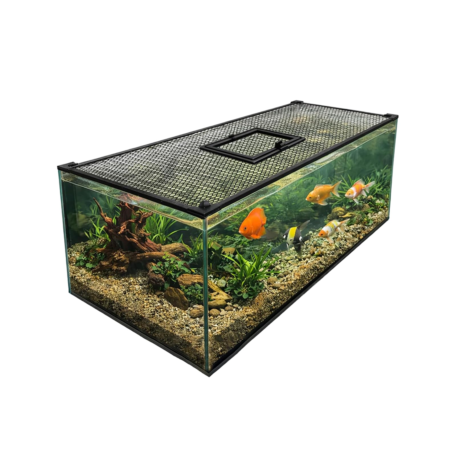 Magnetic Aquarium Lid Fish Tank Top Cover Hood Anti-Jumping Mesh Net For Fishs Tank Top Cover To Protect Fishes Jumping Out Of For Up To 40 Gallon Fish Tank photo 1