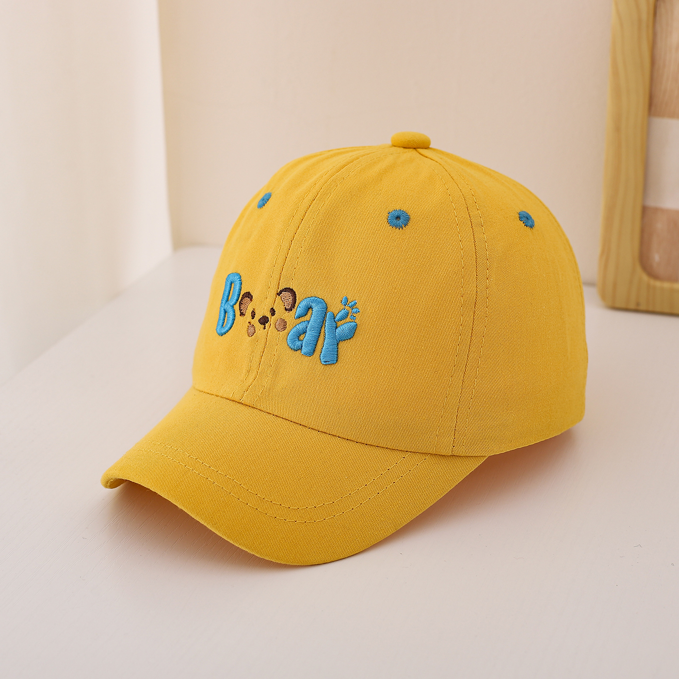 Children's Single-color Simple Cartoon Mouse Letter Embroidery Adjustable Cute And Casual Baseball Cap Suitable For Traveling And Playing photo 4