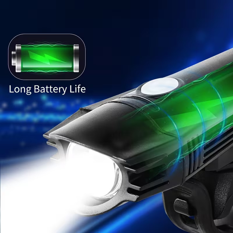 350 Lumens USB Rechargeable Bicycle Light Set 4 Modes Front Headlight And Rear Taillight 100m Beam Range photo 4