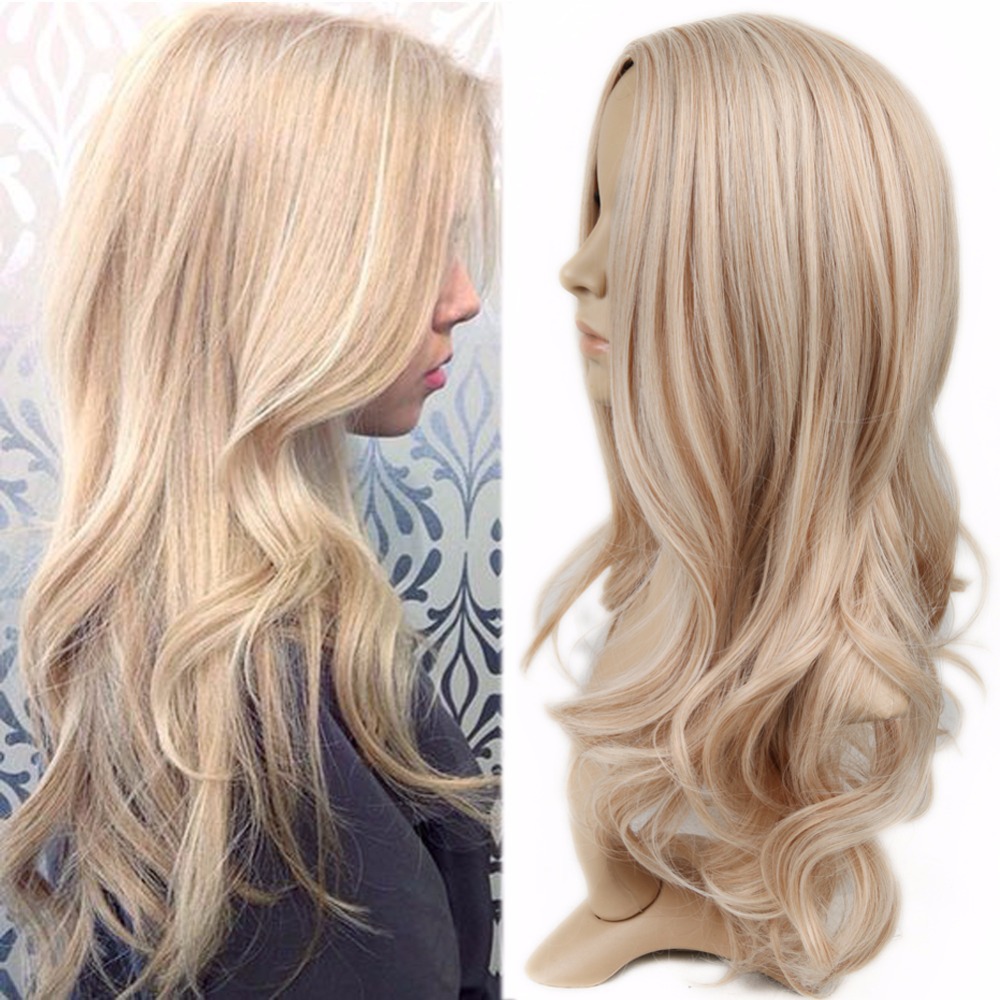 Fashion mid-length curly hair dyed wig photo 4