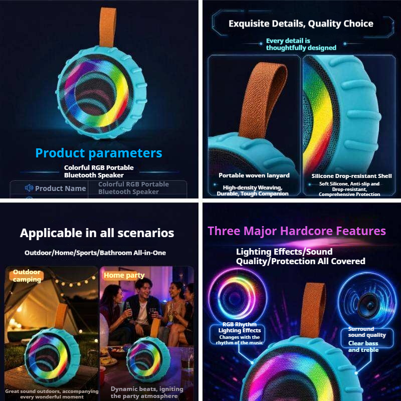 KP-867 Best-selling Wireless Bluetooth Speaker Portable Handle High Volume Long Battery Life Vibrant Colors  Factory Stock Available photo 2