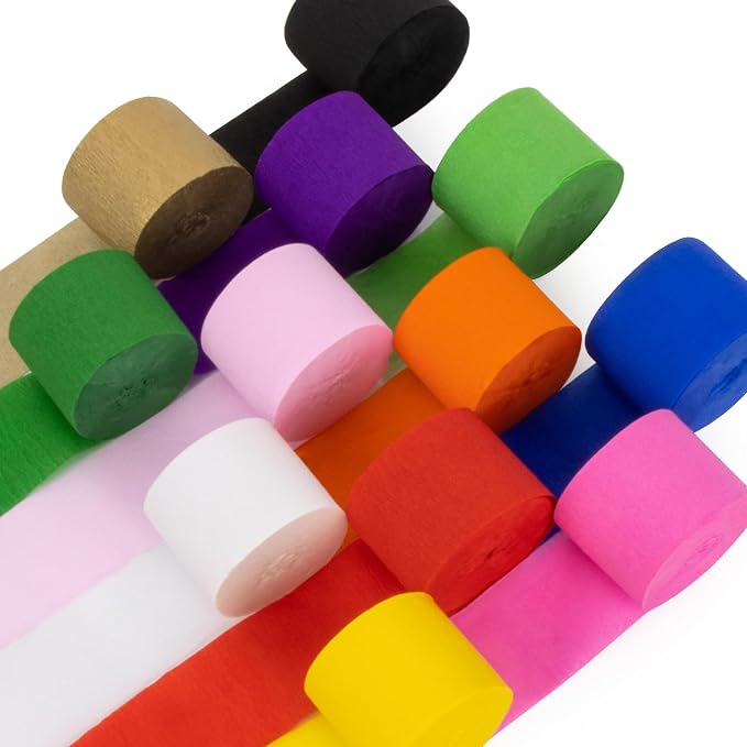 12-Roll Party Crepe Paper Streamers 984FT For Halloween, Christmas, Weddings, Baby Showers And Celebrations photo 1