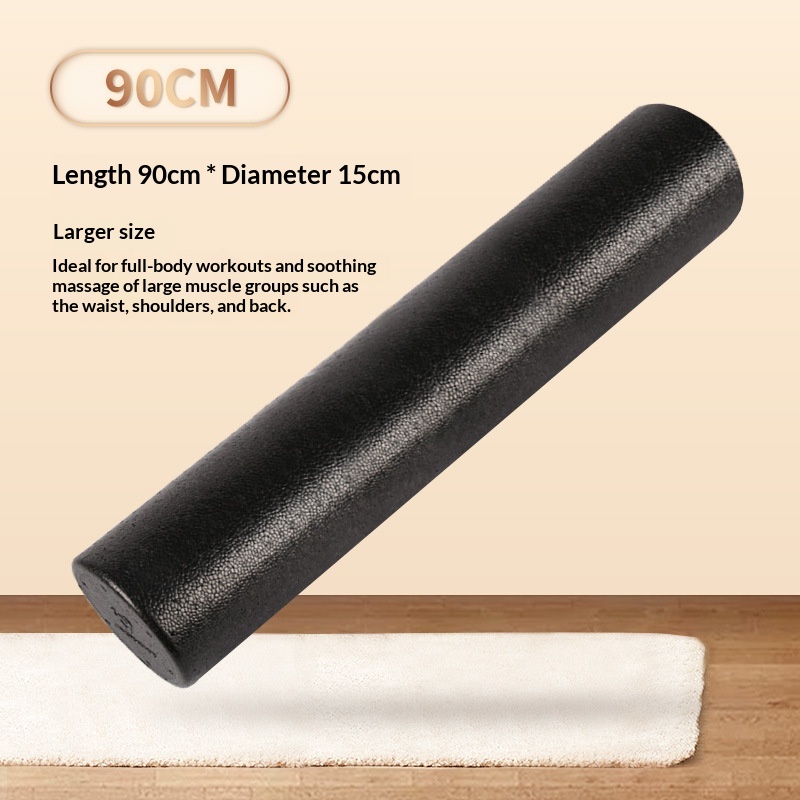 Epp Foam Roller Fitness Equipment Supplies Roller Roller Massage Stick. Glossy Black Roller Shaft Solid Yoga Column photo 5