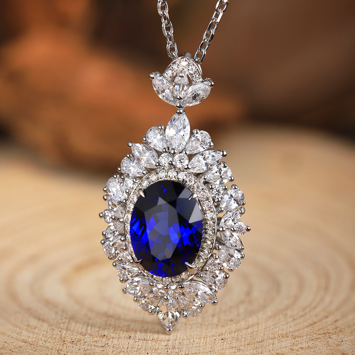 S925 Silver 4.3g Lab-Created Gemstone Necklace, 7.5x10mm Multi-Color, 40&5cm photo 6