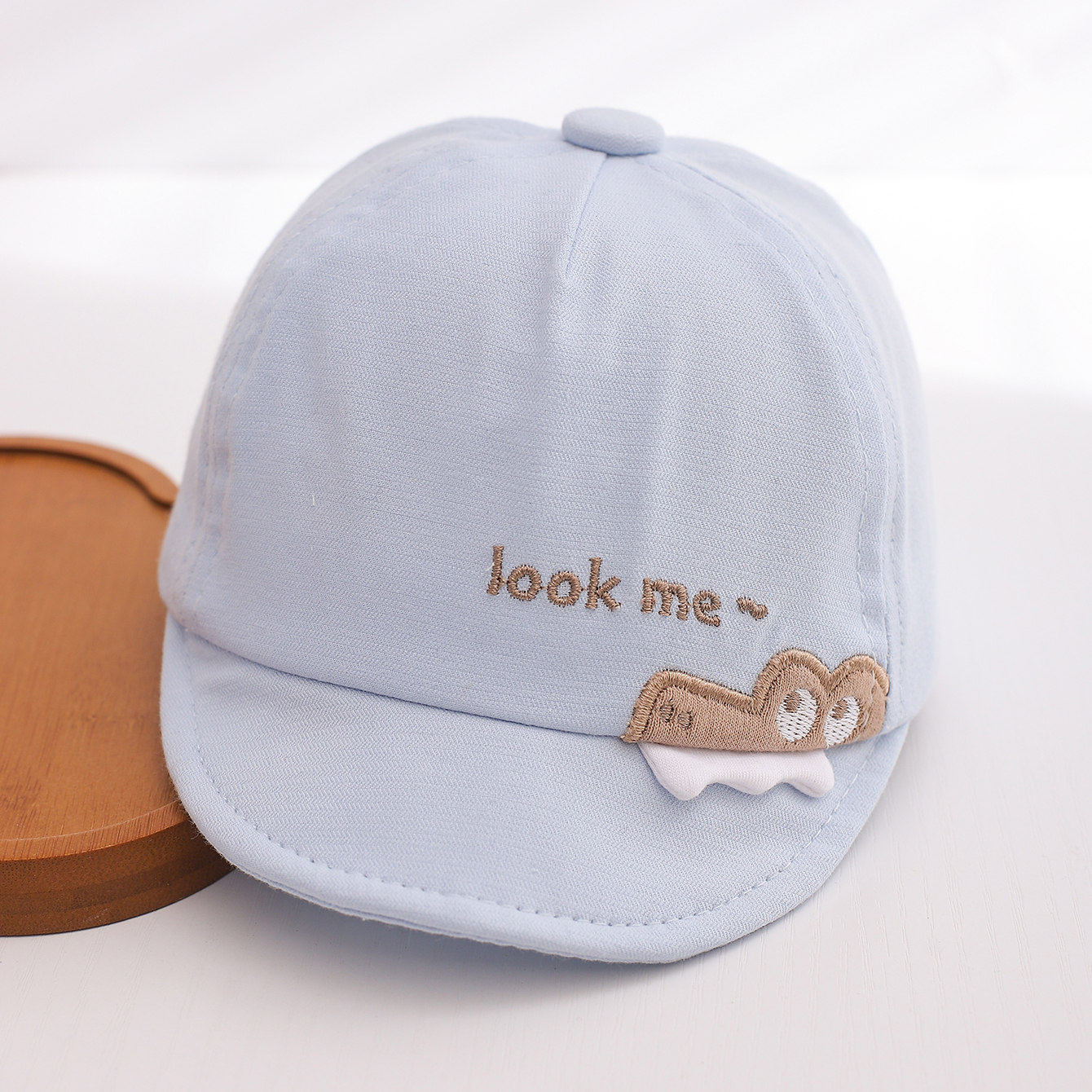 Summer Children's Cartoon Crocodile Letter Embroidery Cute Style Baseball Cap, Suitable For 3-6 Month Old Babies For Outings photo 4