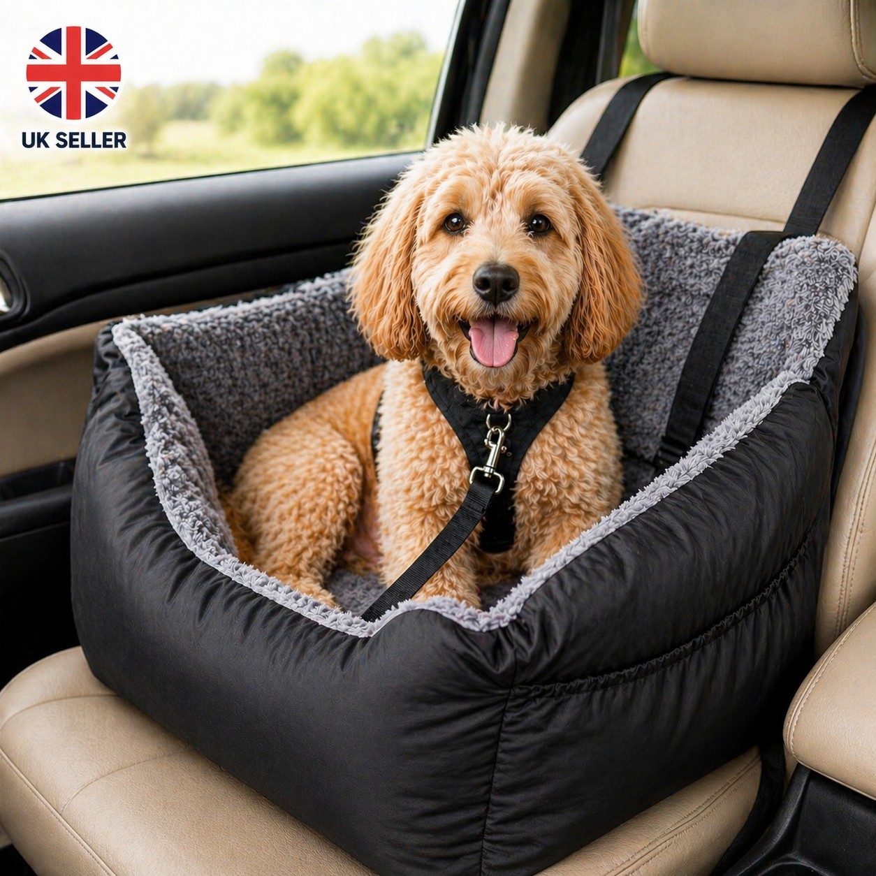 Portable Medium Dog Car Seat Booster Bed Washable Travel Carrier Below 25Lbs photo 1