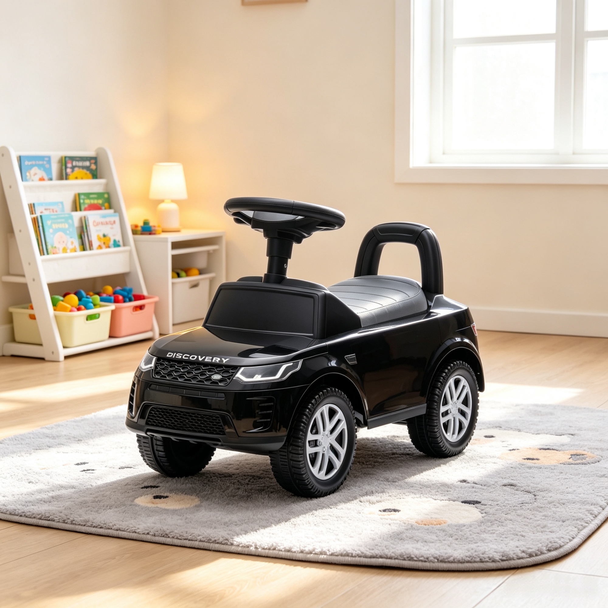 Black Baby Stroller, Suitable For Children Aged 18-36 Months - Under Seat Storage Riding Toys photo 5
