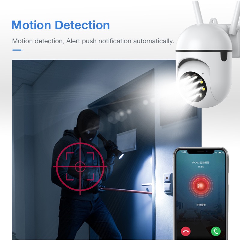 1080P Outdoor Wired WiFi PTZ Security Camera, 2.4G&5GWiFi, Auto Tracking, 2 Way Audio, Spot Night Vision, SD Card & Cloud Storage photo 2