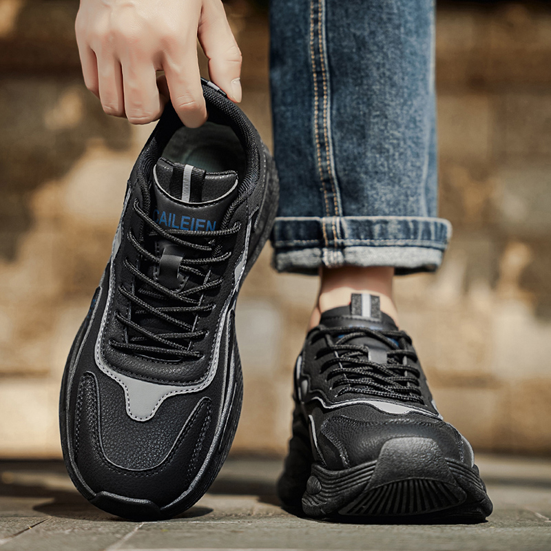 Men's Summer New Sneakers Fashion All-match Platform White Shoes Soft Sole Casual Dad Shoes For Teenagers photo 5