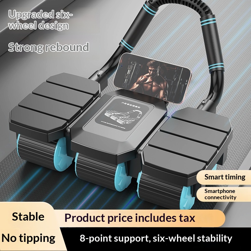 Abdominal Wheel Automatic Rebound Abdominal Muscle Training Artifact Skinny Belly 2024 New Four-wheel Abdominal Wheel Exercise Fitness Equipment photo 1