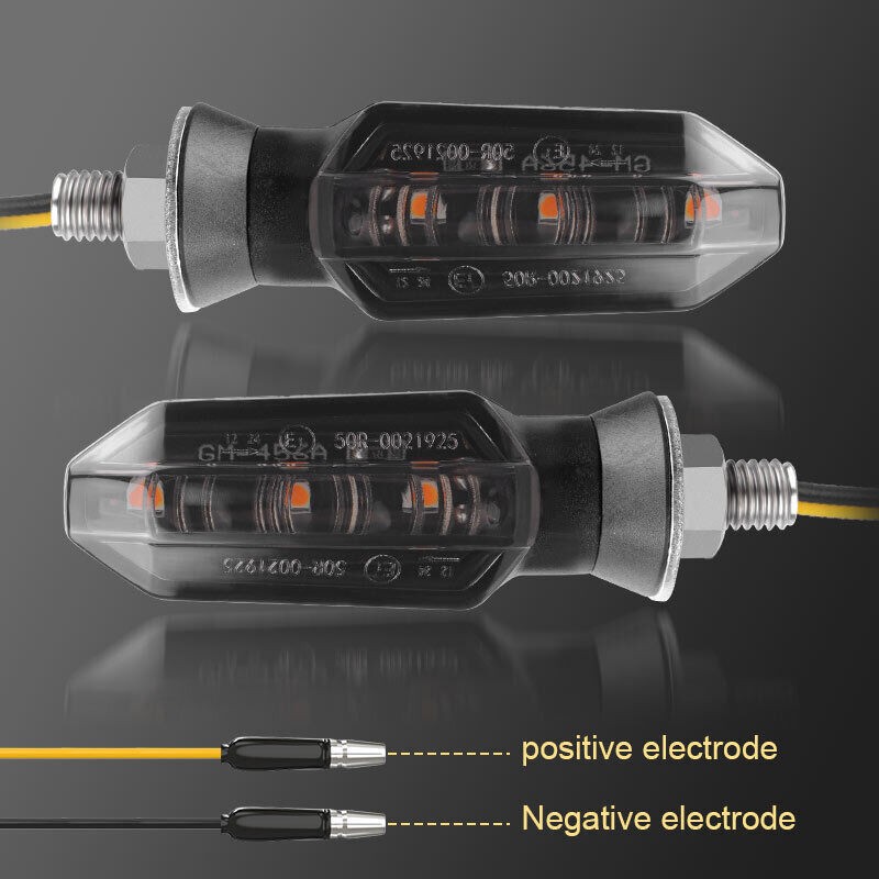 2Pcs Motorcycle Motorbike Turn Signal Lights Indicators Lamp Amber Mini LED 12V photo 2