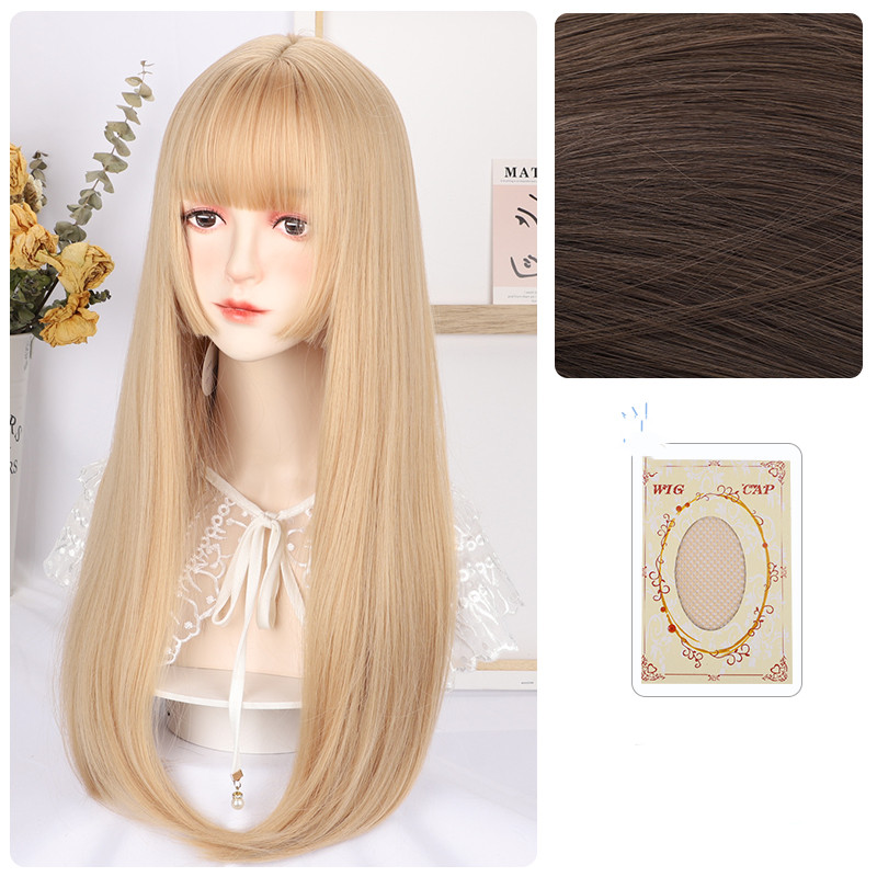 Princess Cut Wig Female Long Hair Simulation Net Red photo 3