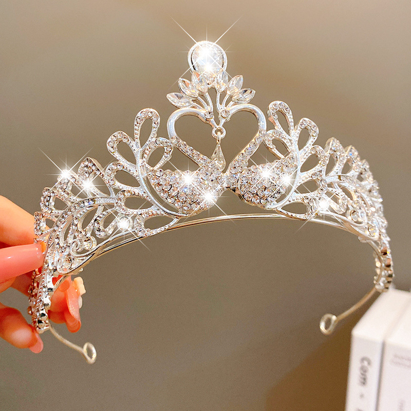 Sweet Fashion Jewelry Hair Accessories Multicolor Pearl Crown Banquet Birthday Fashion Princess Headband Girl Kawaii Crown Crown Headband Headgear Headgear Crystal  Wedding Party Hair Accessories photo 4