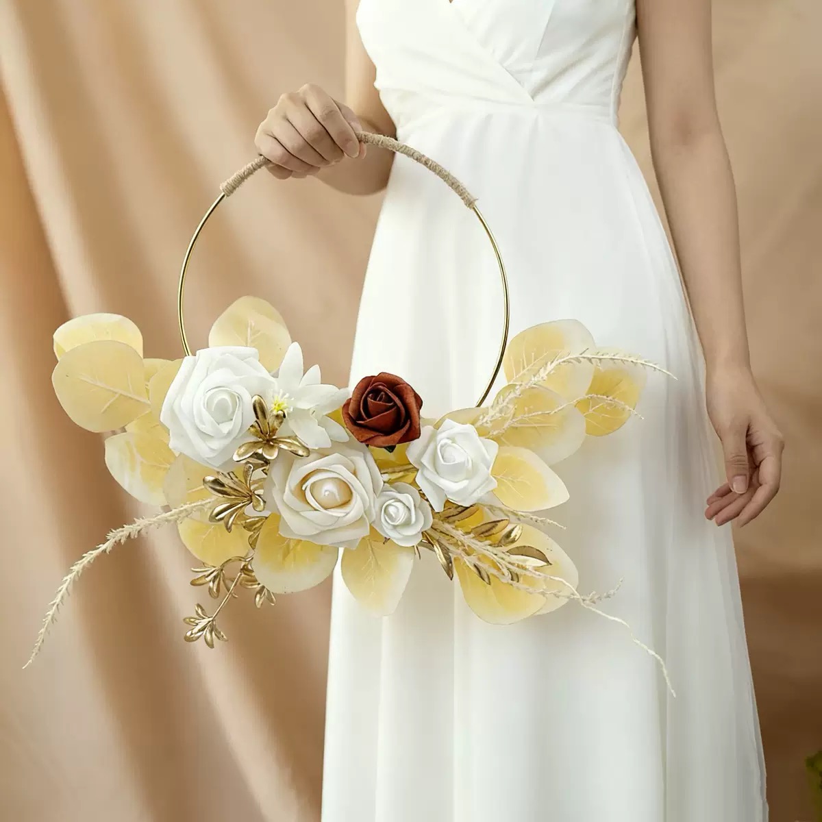 Artificial Floral Hoop Decor For Weddings, Parties & Home photo 4