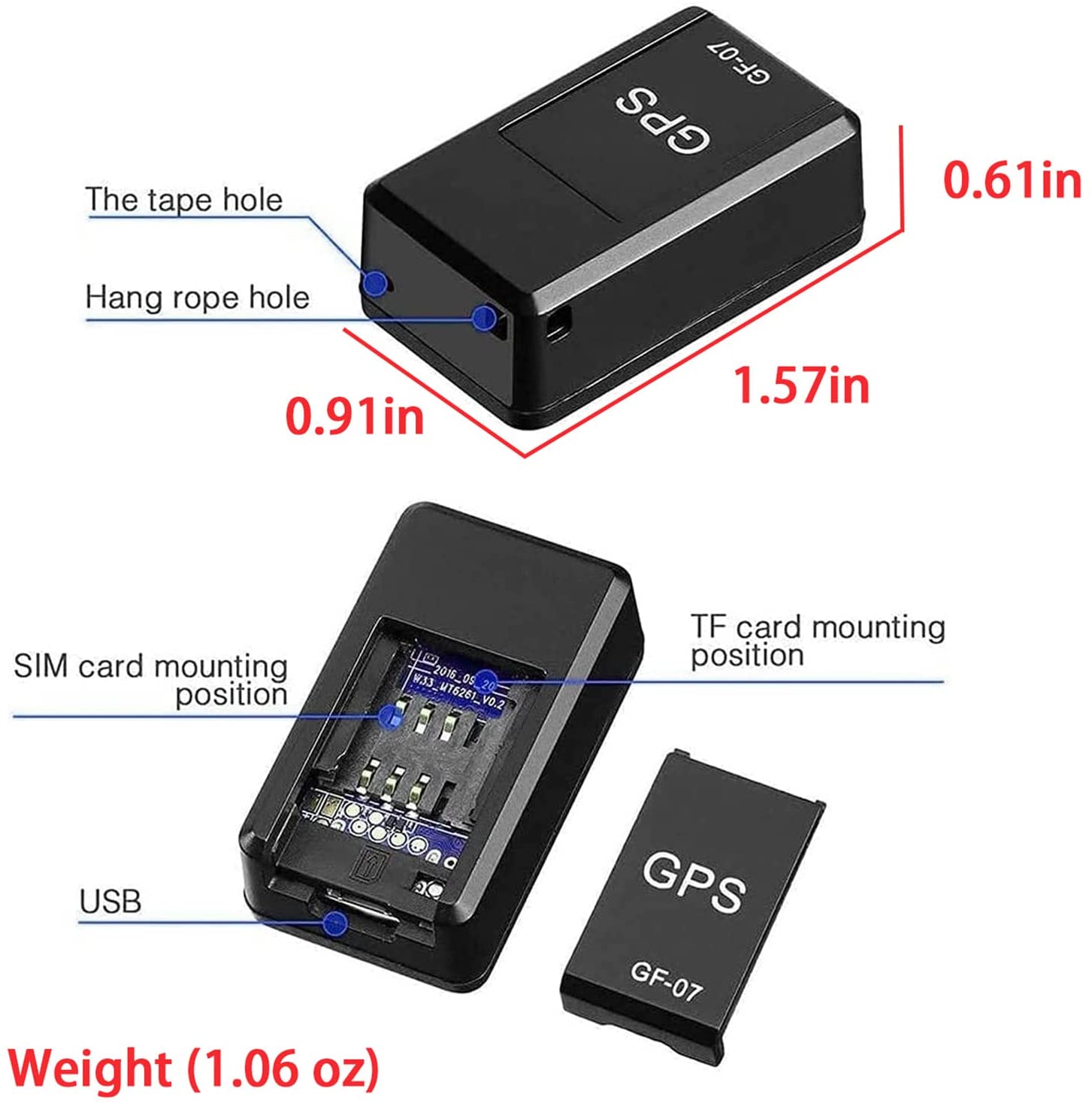 Magnetic GPS Tracker, Real-time Tracking Beacon, SMS SOS Alarm For Vehicles TOP photo 6