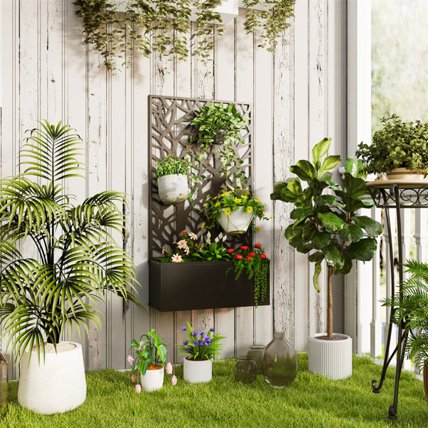 Garden Bed Galvanized Planter, Garden Bed With Privacy Pan photo 7