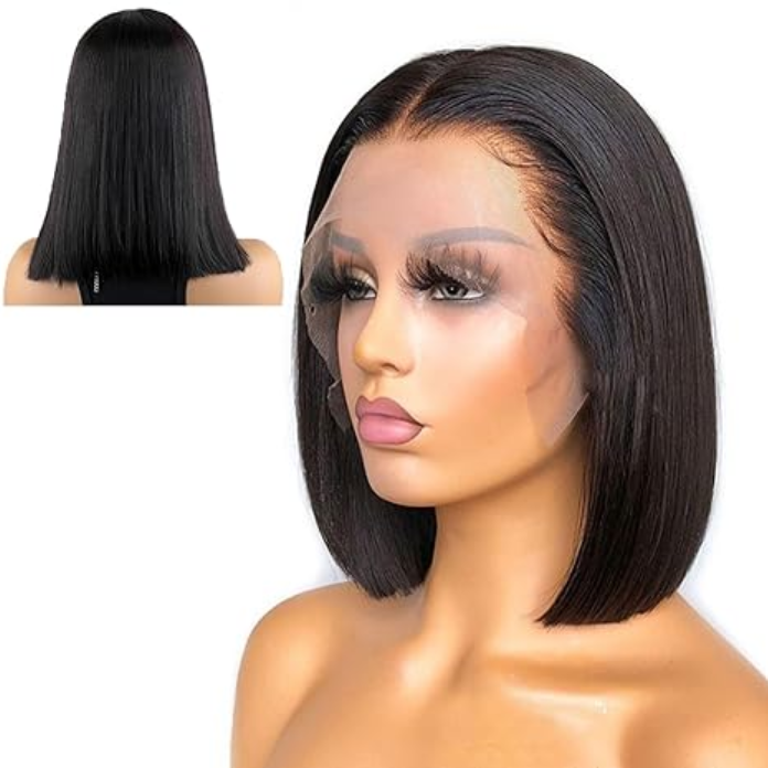 13x4 Lace Front Bob Wig, Straight Texture, Natural Color, Density photo 5