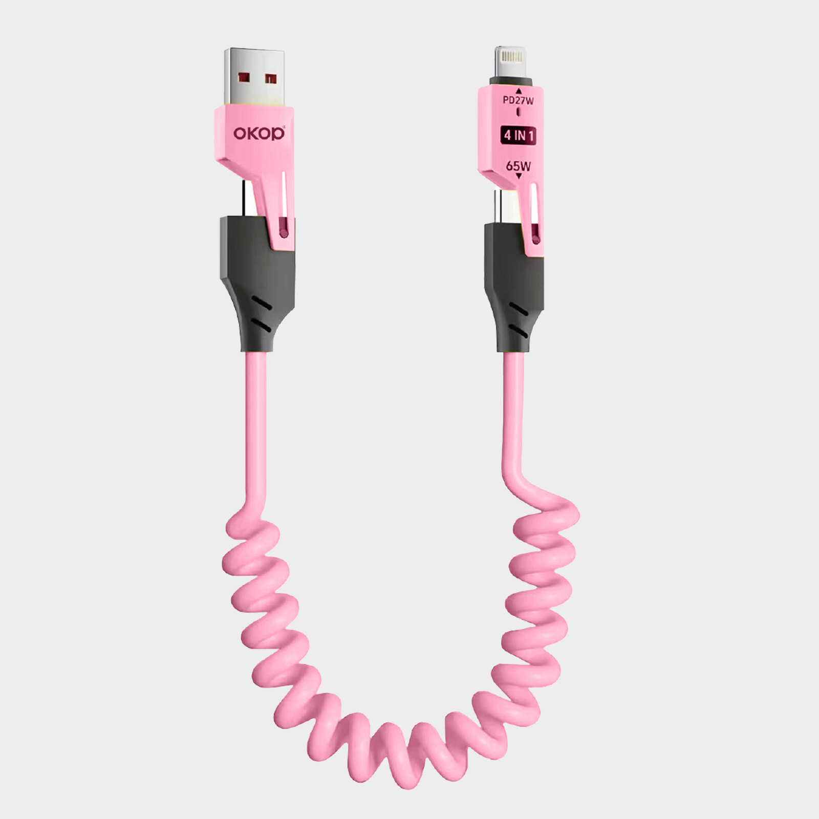 KP-314 3-in-1 4-in-1 65W Retractable Charging Cable Fast Charging For Appl Huawe Cross-Border Product photo 3