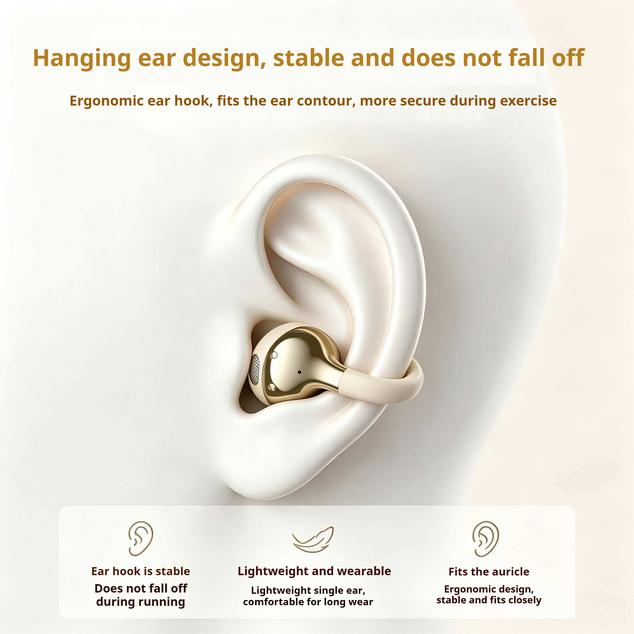 KP-225 Best-selling Wireless Bluetooth Ear-Clip Headphones Long Battery Life High-Quality Audio Low Latency For Music Gaming Factory Direct In Stock photo 6