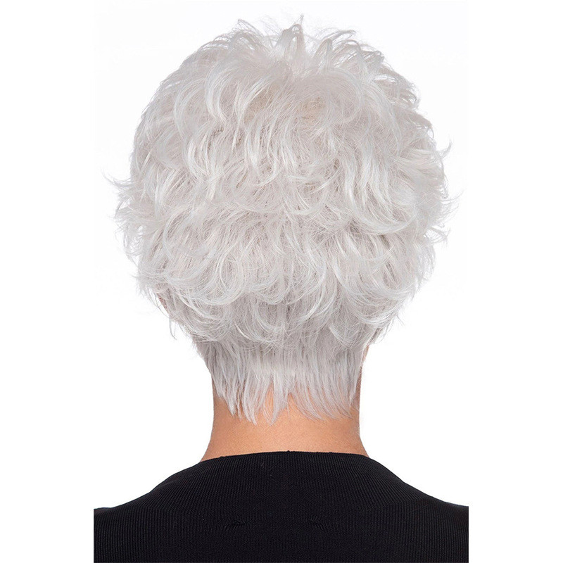 White Chemical Fiber High Temperature Silk Wig Women's Headgear photo 3