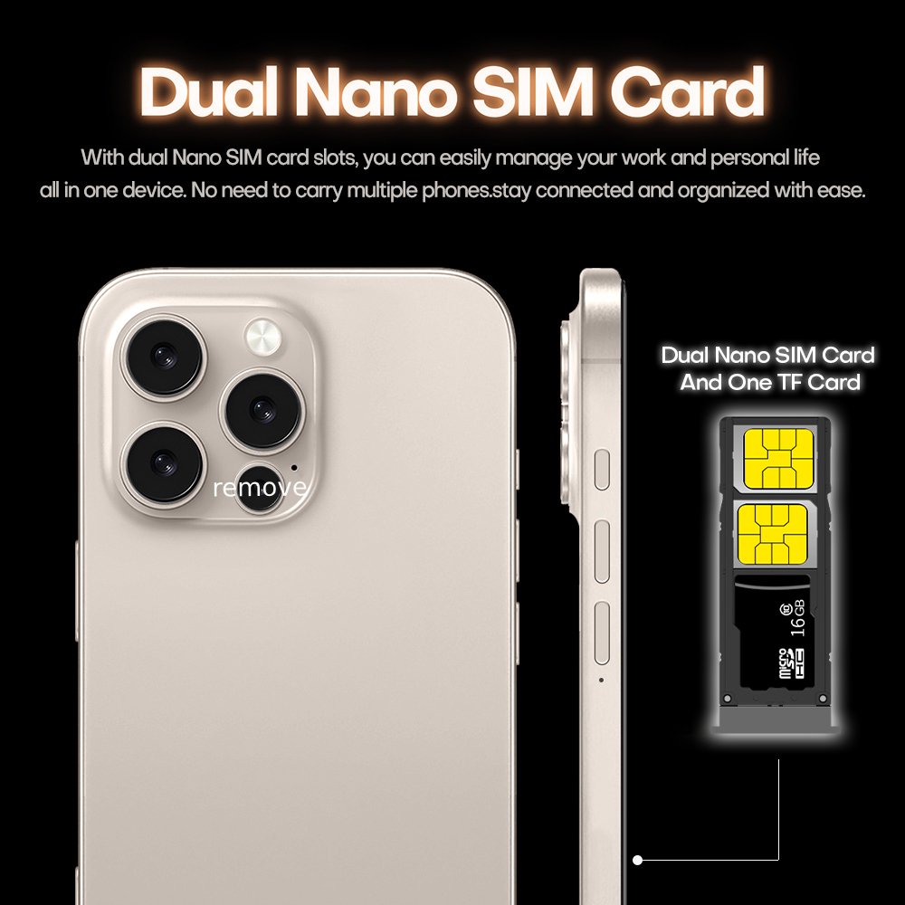 16 Pro Max Unlocked Phone 12GB 256GB Smartphone Android 14  Phone,6800mAh Battery 5G Dual SIM Dual Standby photo 6