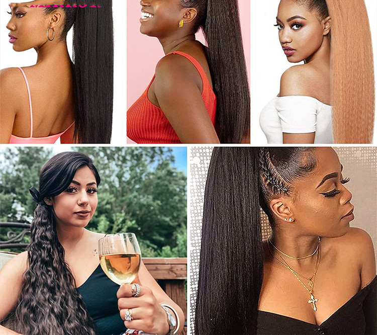 Wig Ladies Corn Whisker Velcro Ponytail photo 1