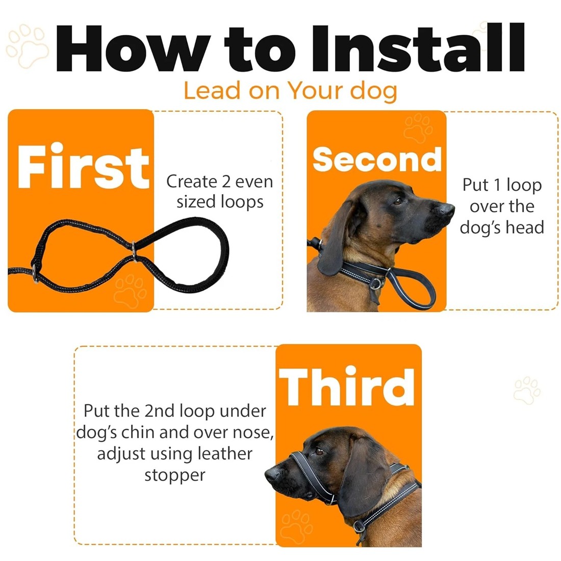 Integrated Anti-Bite Muzzle & Leash For Dogs & Dog Lead And Waste Bag Dispenser photo 8