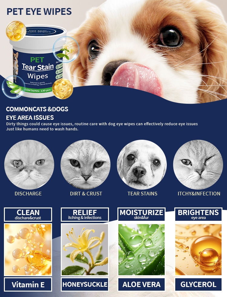 Gentle Pet Eye Wipes For Dogs & Cats, Tear Stain Remover. photo 7