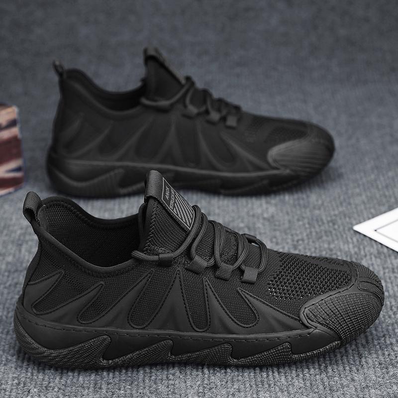 Breathable Mesh Sports Shoes Casual Lace-up Sneakers Men Non-slip Shoes photo 2