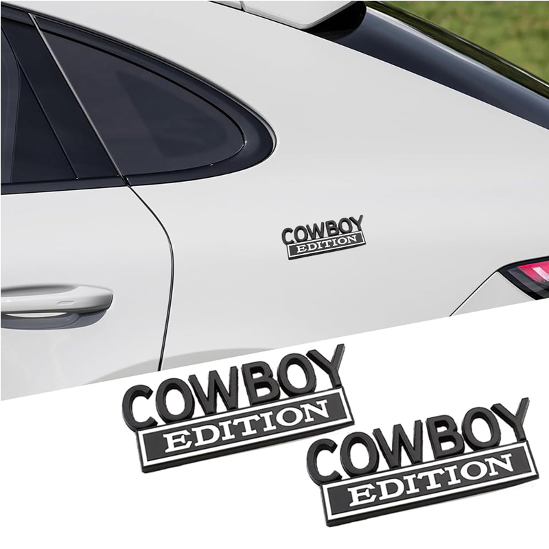 2pack Cowboy Edition Emblems, Seabee Emblem 3D Badge Decal Car Truck SUV,Refrigerator Sticker,Window Display Stickers,Bicycles, Laptops, Fridges photo 5