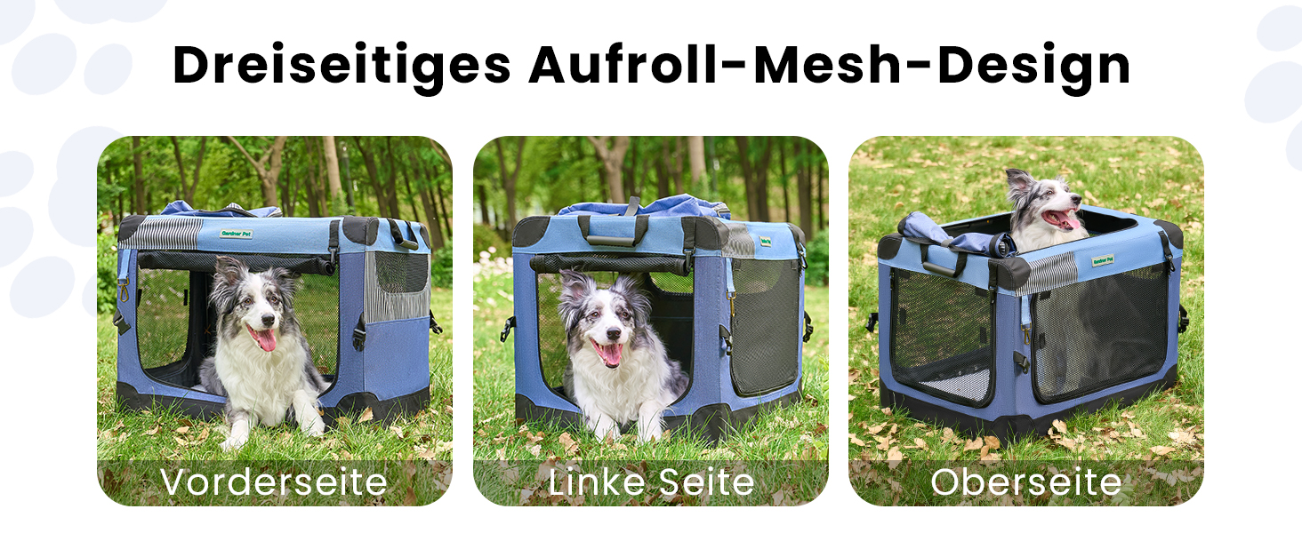 Gardner Pet Foldable Dog Crate, Grey, 66 X 48 X 48 Cm, Cats And Dogs Up To 15 Kg photo 3