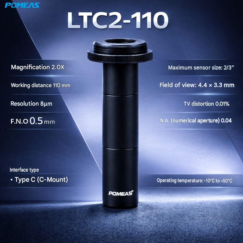 LTC2-110 2X Object Side Telecentric Lens For Precision Machine Vision And Automated Dimension Inspection photo 1